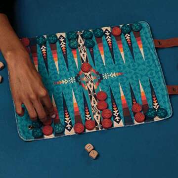 Pendleton Travel-Ready Backgammon Set for Outdoor Fun