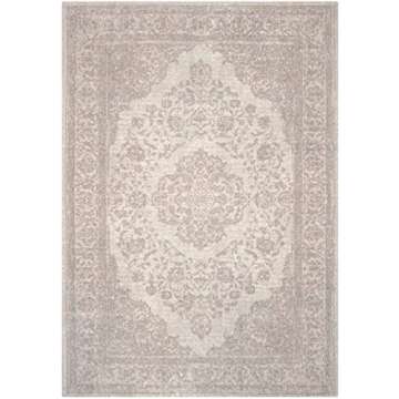 SAFAVIEH Classic Vintage Collection Area Rug - 10' x 14', Beige, Oriental Medallion Cotton Design, E...