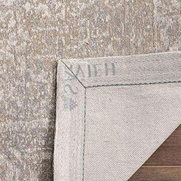 SAFAVIEH Classic Vintage Collection Area Rug - 10' x 14', Beige, Oriental Medallion Cotton Design, Easy Care, Ideal for High Traffic Areas in Living Room, Bedroom (CLV121A)