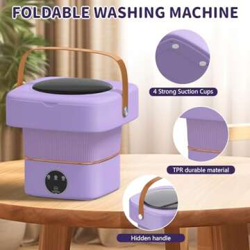 Compact Portable Washing Machine for Travel and Apartments