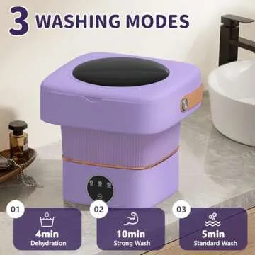 Compact Portable Washing Machine for Travel and Apartments