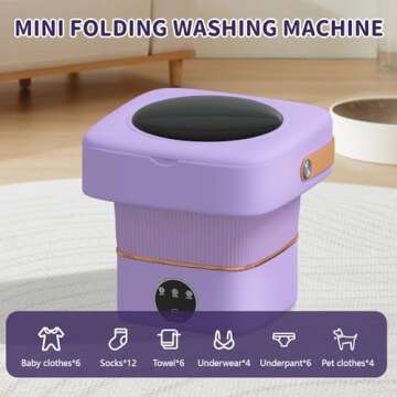 Compact Portable Washing Machine for Travel and Apartments