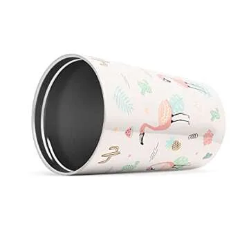 Simple Modern Toddler Cup with Lid and Silicone Straw | Kids Water Bottle Tumbler Insulated Stainless Steel Thermos | Classic Collection | 12oz, Pink Flamingo