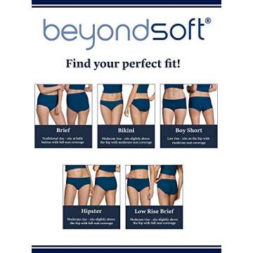 Fruit Of The Loom Women's Beyondsoft Panties, Bikini-Cotton Blend-6 Pack, 6