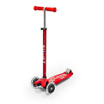 Micro Kickboard - Maxi Deluxe LED Scooter - Three Wheeled, Lean-to-Steer, Kids' Toy with Light-Up Wh...
