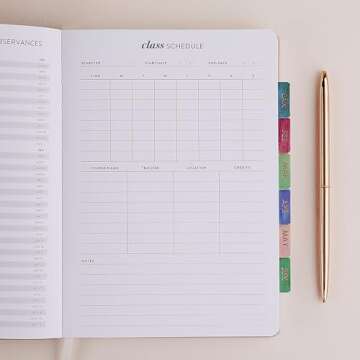 Erin Condren Designer Accessories - Monthly Adhesive Tabs, Metallic, Multicolored Brushstroke (Set o...