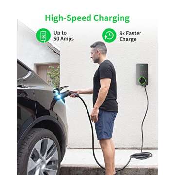 Autel Home Level 2 EV Charger up to 50Amp, 240V, Indoor/Outdoor Car Charging Station, Wi-Fi and Blue...