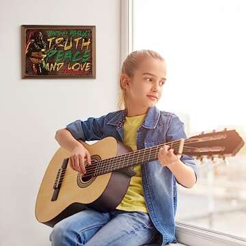 Inspirational Bob Marley Wall Decor - Peace & Love Message