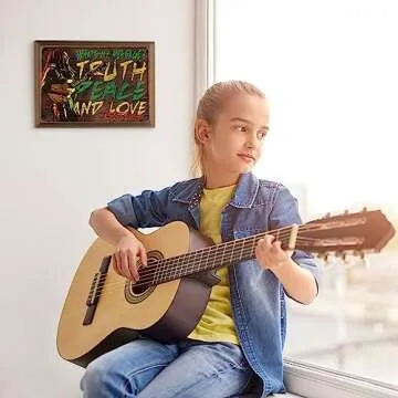 Inspirational Bob Marley Wall Decor - Peace & Love Message