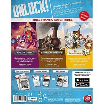 UNLOCK! Secret Adventures Card Game - Escape Room-Inspired Cooperative Adventure, Fun Family Game fo...