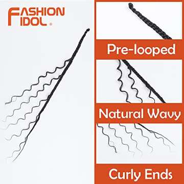 Goddess Box Braids Crochet Hair 24" for Black Women