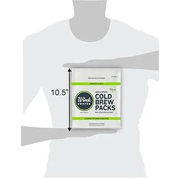 Wink Coffee Cold Brew Pitcher Packs, Coarse Ground 100% Arabica Coffee Beans, Single Origin Colombia...