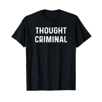 Liberty Swag Thought Criminal Libertarian Ancap Conservative Liberty T-Shirt - Black, Unisex Adult, ...