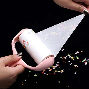 Sticky Lint Roller, Pet Hair Roller, Dog & Cat Hair Remover Kit,4 Refills 240 Sheets, Lint Brush for...