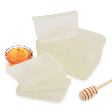 Primal Elements Honey Soap Base - Moisturizing Melt and Pour Glycerin Soap Base for Crafting and Soap Making, Cruelty Free, Easy to Cut - 5 Pound