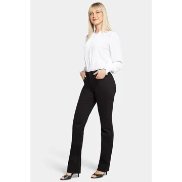 NYDJ womens Marilyn Straight Denim jeans, Black Bdm, 12 US