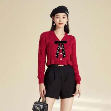 JKQBUX Womens Retro Velvet Ribbon Bow Tie brooch Necktie Rhinestone Preppy Neck Tie Brooch Pin Collar Jewelry for wedding Party