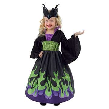 Little Adventures Dragon Queen Dress Up Costume with Soft Crown (X-Large Age 7-9) - Machine Washable Child Pretend Play and Party Dress with No Glitter