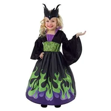 Little Adventures Dragon Queen Dress Up Costume with Soft Crown (X-Large Age 7-9) - Machine Washable Child Pretend Play and Party Dress with No Glitter