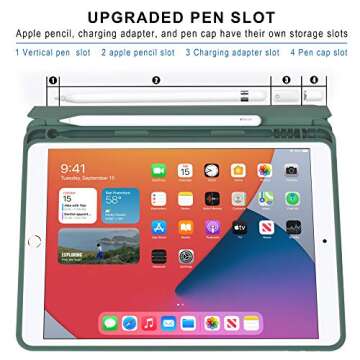 Premium Arae iPad Case with Adjustable Stand & Pencil Holder