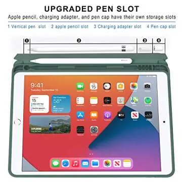 Premium Arae iPad Case with Adjustable Stand & Pencil Holder
