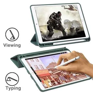 Premium Arae iPad Case with Adjustable Stand & Pencil Holder