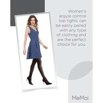 Elegant Sheer Diamond Tights - Stylish Comfort in Black