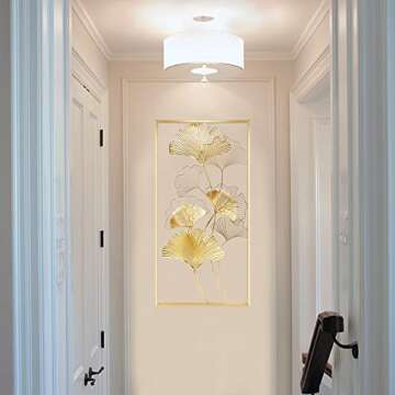 Lulu Home 39" Golden Ginkgo Leaf Metal Wall Decor