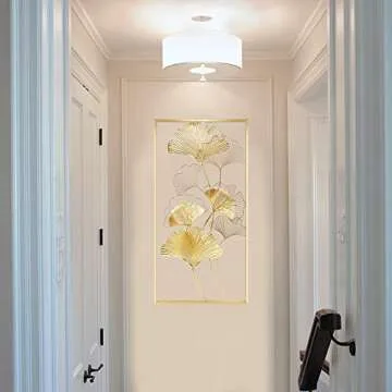 Lulu Home 39" Golden Ginkgo Leaf Metal Wall Decor