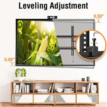 ELIVED TV Wall Mount for Most 42-86 Inch TVs, Max Load Capacity 120 lbs. Tilting TV Mount with Level Adjustment, TV Brackets for Wall Mount Max VESA 800x400mm, Fits 16-24 Inch Studs.