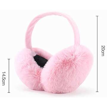 Ear Muffs Warm Furry Earmuffs Ear Warmers for Women Girls, Winter Faux Fur Ear Covers for Outdoor Use