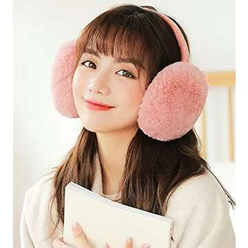 Ear Muffs Warm Furry Earmuffs Ear Warmers for Women Girls, Winter Faux Fur Ear Covers for Outdoor Use