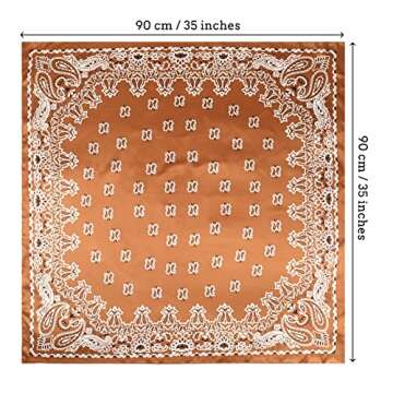 CHLINS 35" Satin Square Hair Scarf Bandanas - 3Pcs Large Silk Head Scarves Lightweight Satin Hair Ke...