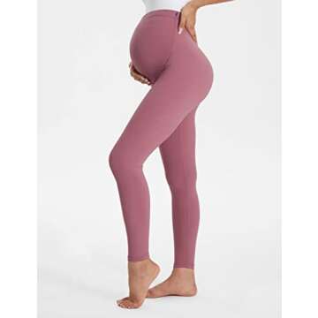 Buttergene Women's Maternity Leggings over the Belly Pregnancy Active Wear Workout Yoga Tights Pants