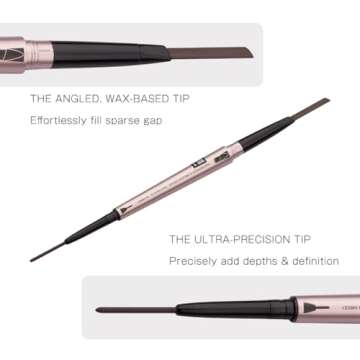 HeyBeauty 2 Pack of Eyebrow Pencil, Waterproof Eyebrow Makeup with Dual Ends, Professional Brow Kit ...