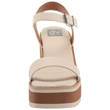 DV Dolce Vita womens Nelson Heeled Sandal, Ivory, 10 US