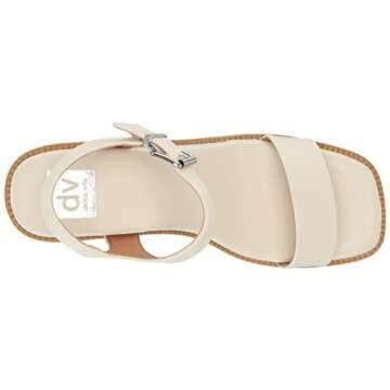DV Dolce Vita womens Nelson Heeled Sandal, Ivory, 10 US