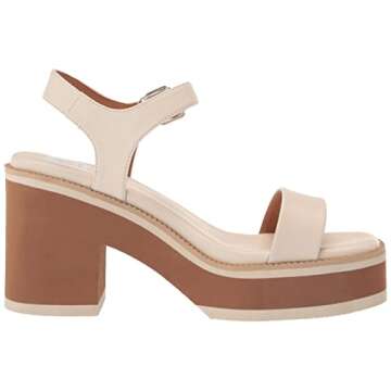 DV Dolce Vita womens Nelson Heeled Sandal, Ivory, 10 US