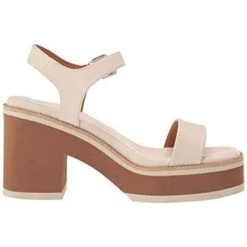 DV Dolce Vita womens Nelson Heeled Sandal, Ivory, 10 US