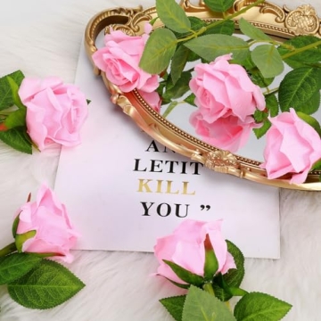 Hoemwarm 36 Artificial Pink Roses for Beautiful Décor