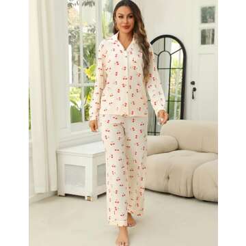 Super Soft Anjue Long Sleeve Pajamas for Women