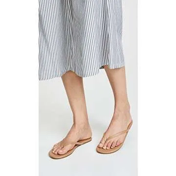 TKEES Women's Foundation Flip Flop,Cocobutter,9 M US