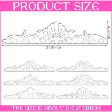 Sumind 24 Pcs DIY Mermaid Crown Set - Color Your Own Ocean Adventures