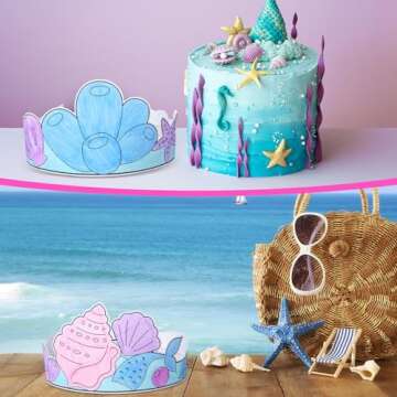 DIY Mermaid Crown Set - Fun Kids Craft Activity
