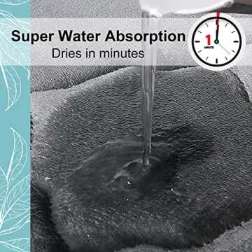 OLANLY Memory Foam Bath Mat Rug 24x16, Soft and Absorbent Bathroom Rugs, Non-Slip, Comfortable, Machine Washable Bath Carpet for Bathroom Floor, Tub, Shower and Home Decor Accessories, Grey