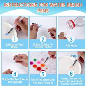 GETHPEN 48 Colors Washable Watercolor Paint Set