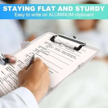 Cooperwin Clipboards Nursing Clipboard Trifold Foldable, 3 Layers Aluminum Nurse Clipboards with Nursing Edition Cheat Sheets Folding Pocket Size for Students, Nurses and Doctors (Light G)