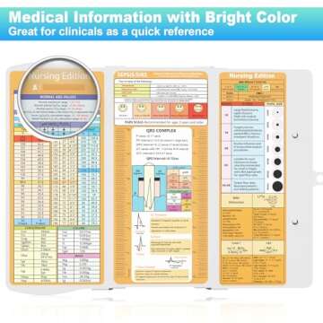 Cooperwin Clipboards Nursing Clipboard Trifold Foldable, 3 Layers Aluminum Nurse Clipboards with Nursing Edition Cheat Sheets Folding Pocket Size for Students, Nurses and Doctors (Light G)