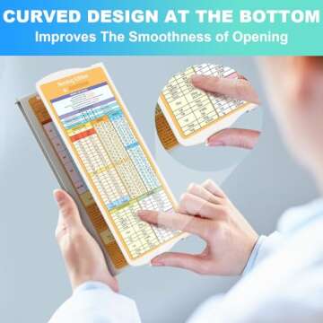 Cooperwin Clipboards Nursing Clipboard Trifold Foldable, 3 Layers Aluminum Nurse Clipboards with Nursing Edition Cheat Sheets Folding Pocket Size for Students, Nurses and Doctors (Light G)