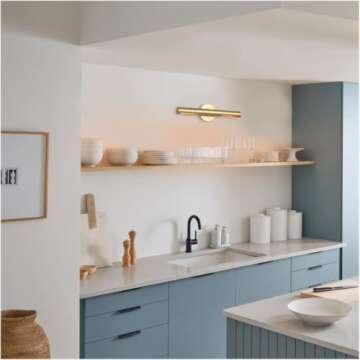 Pirxxiy 2 Lights Brass Bathroom Vanity Light Fixtures, Modern Metal Shade Wall Sconce, Bathroom Sconces Wall Lighting, Room Decor Picture Light, Wall Lights for Mirror, Living Room, Hallway